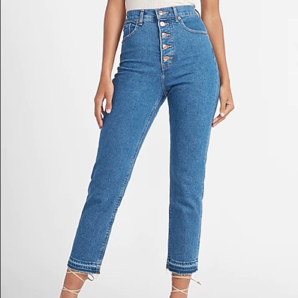 Express NWT Mom Jean Super High Rise